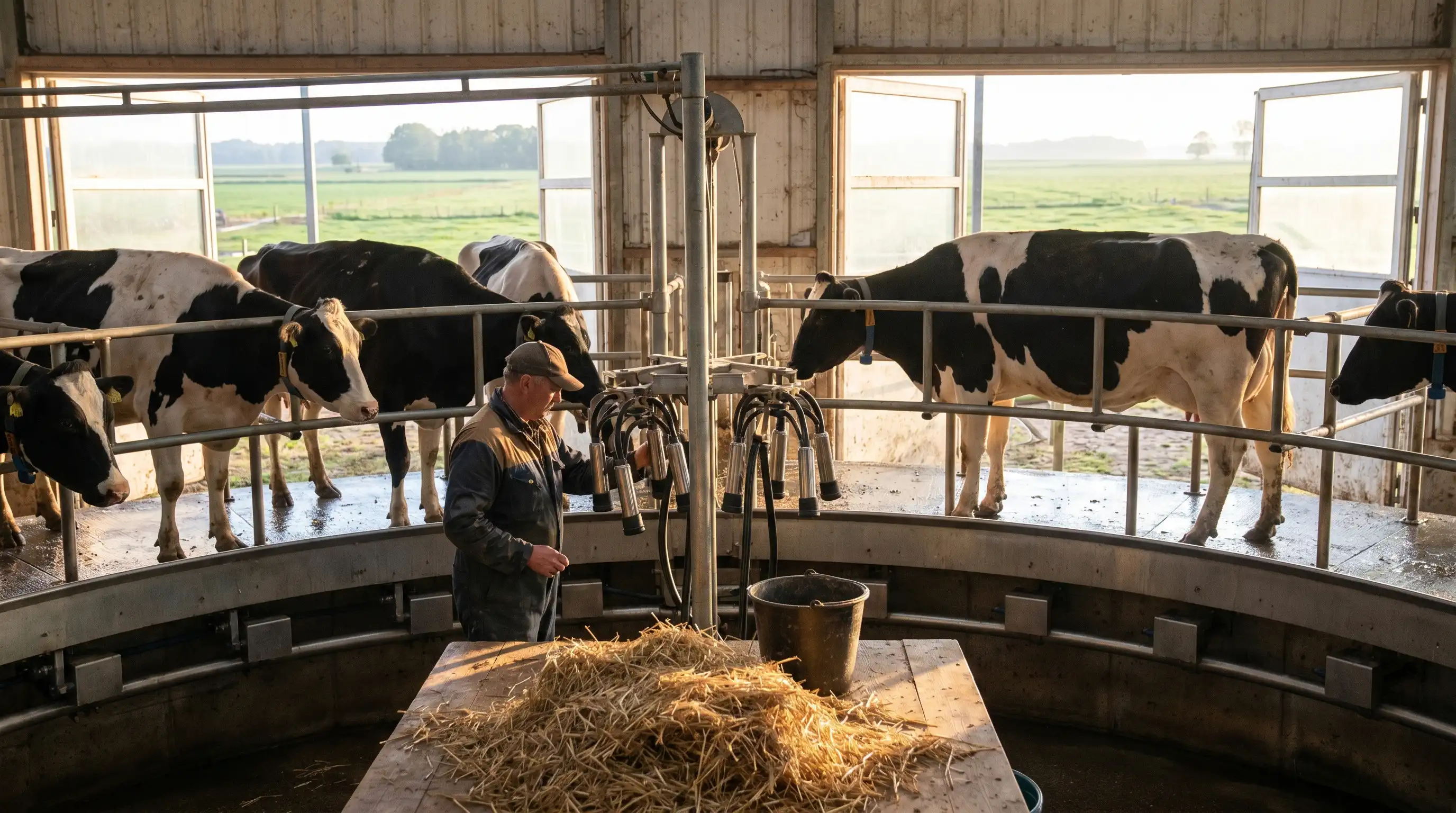 Modern dairy parlour installation