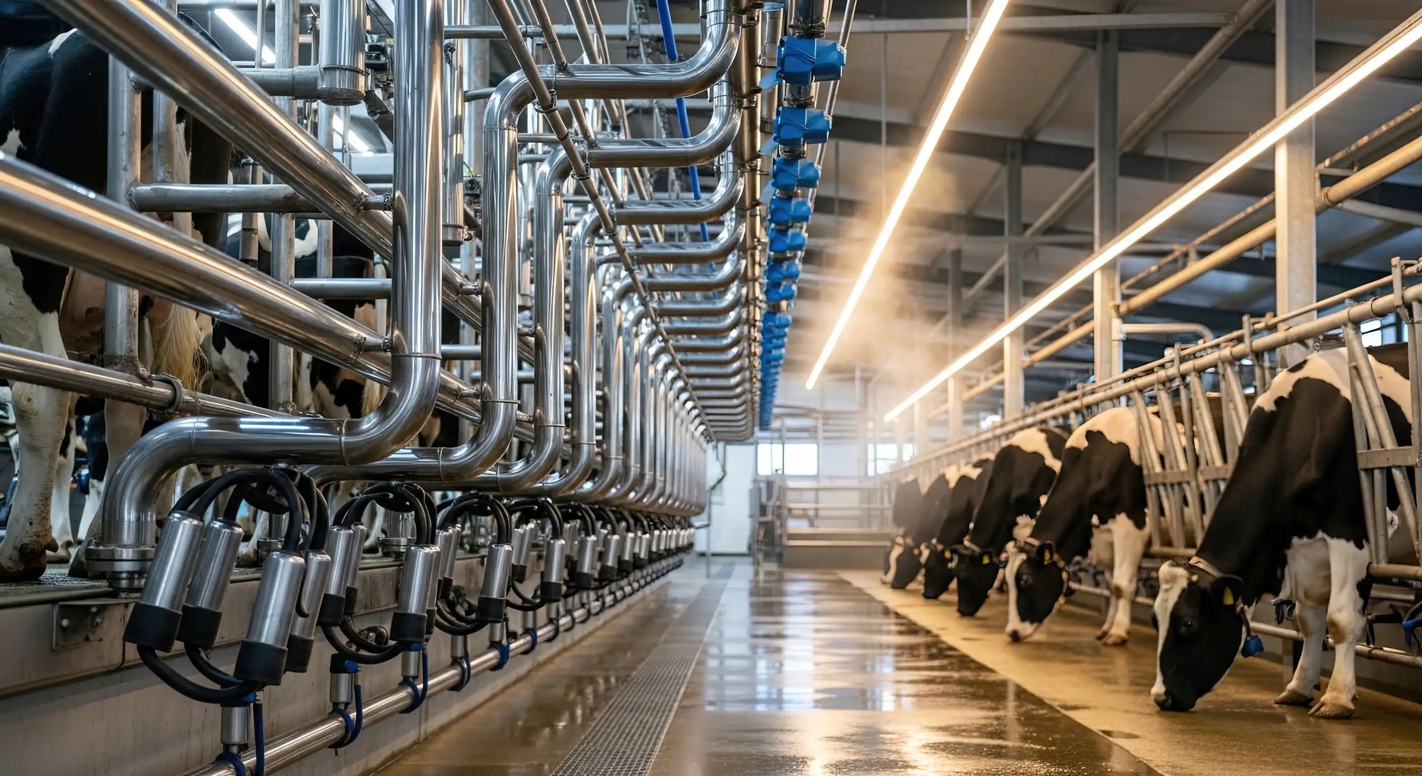 Modern dairy parlour installation